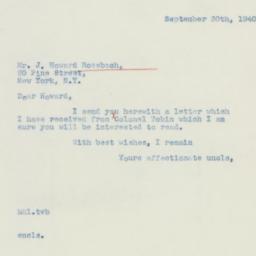 Letter: 1940 September 30