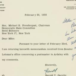 Letter: 1956 February 29