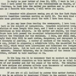 Letter: 1952 June 25