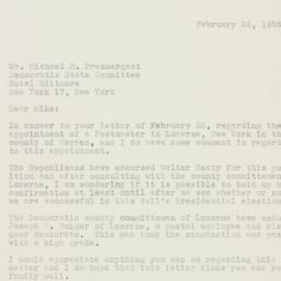 Letter: 1956 February 26