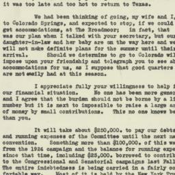 Letter: 1927 July 12