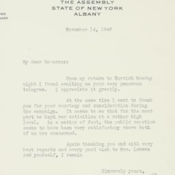 Letter: 1946 November 14