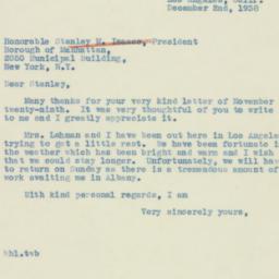 Letter: 1938 December 2