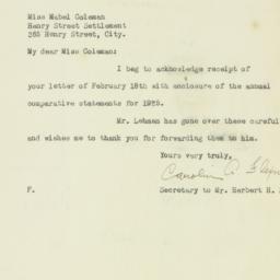 Letter: 1926 February 24