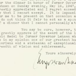 Letter: 1947 April 9