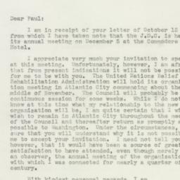 Letter: 1943 October 22