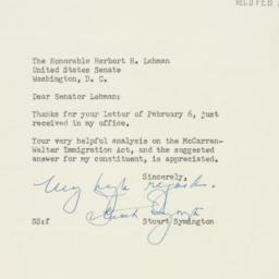 Letter: 1953 February 11