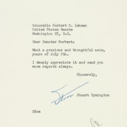 Letter: 1954 July 7