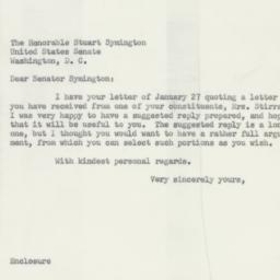 Letter: 1953 February 6