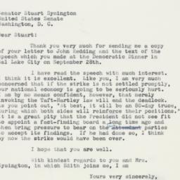 Letter: 1959 October 6