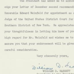 Letter: 1946 December 11