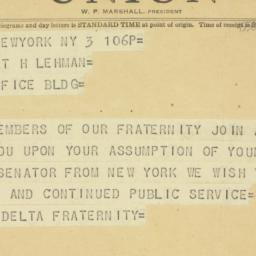 Telegram: 1950 January 3