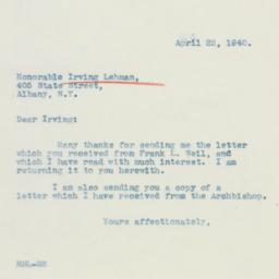 Letter: 1940 April 22