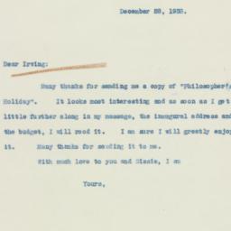 Letter: 1938 December 28