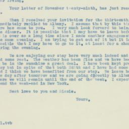 Letter: 1938 December 2