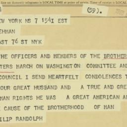 Telegram: 1963 December 7