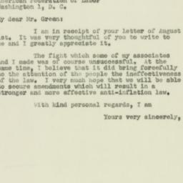 Letter: 1951 August 6