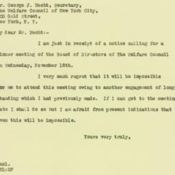 Letter: 1925 November 2