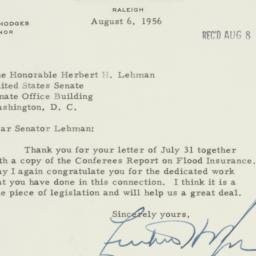 Letter: 1956 August 6
