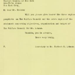 Letter: 1926 April 30