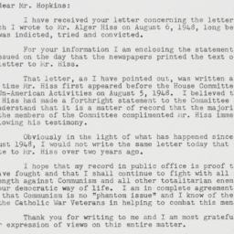 Letter: 1950 November 4