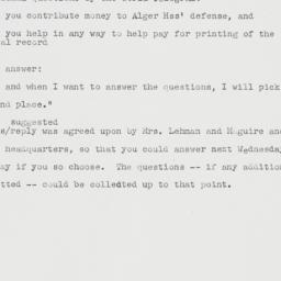 Memorandum: 1950 October 27