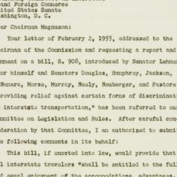 Letter: 1955 February 16