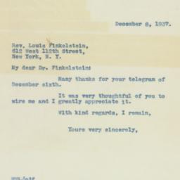 Letter: 1937 December 8