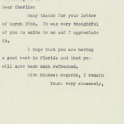 Letter: 1951 April 3