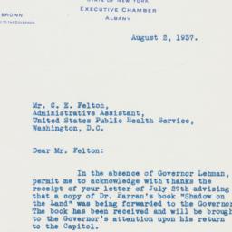 Letter: 1937 August 2