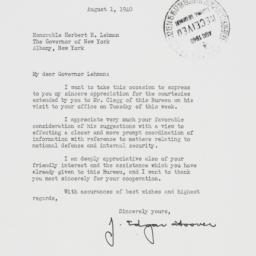 Letter: 1940 August 1