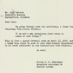 Letter: 1952 October 1