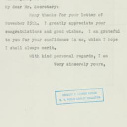 Letter: 1950 December 1