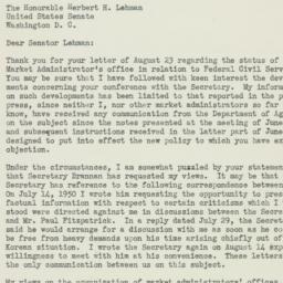 Letter: 1950 August 28