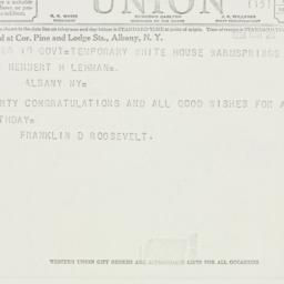 Telegram: 1938 March 28