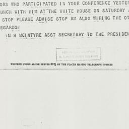 Telegram: 1937 March 1