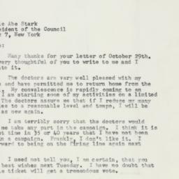 Letter: 1957 October 31