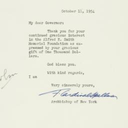 Letter: 1954 October 11