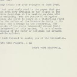 Letter: 1960 June 29