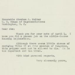 Letter: 1950 April 11