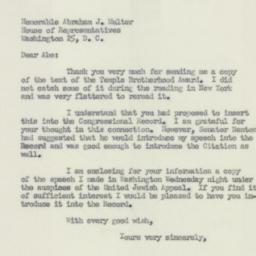 Letter: 1950 April 14