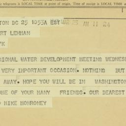 Telegram: 1963 March 25