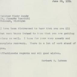 Letter: 1954 June 26