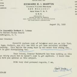 Letter: 1950 August 10