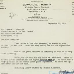 Letter: 1950 September 20