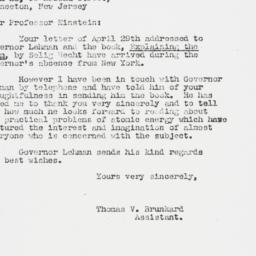 Letter: 1947 May 7