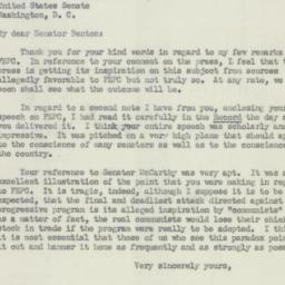 Letter: 1950 May 18