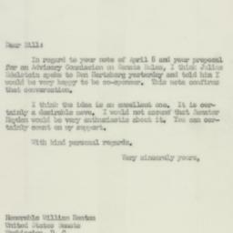 Letter: 1952 April 16