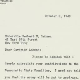 Letter: 1948 October 2