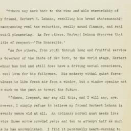 Press Release: 1948 March 27